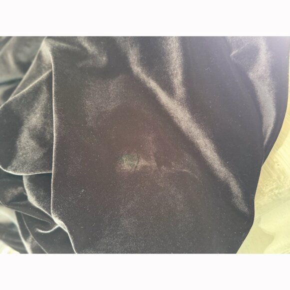 Vintage 90s Catherine Coatney Velvet Maxi Dress Size 1X Black Goth Evening Party - Picture 7 of 9